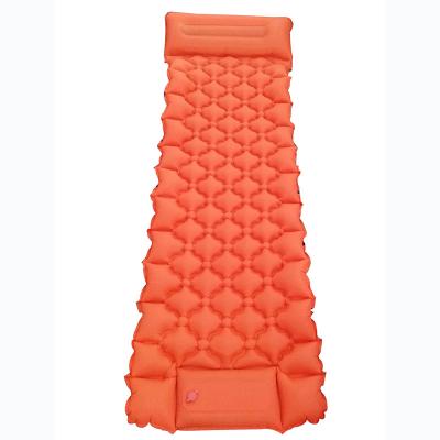 China With High Quality Outer Layer 7Cm Thickness Inflatable Pillow HUMYUH Camping Two Pillow Sleep Pad for sale