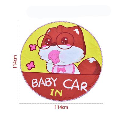 China Anti-slip Game Mat Nordic Kids Room Decoration Baby Cartoon Non-slip Round Carpet Mat Bedroom Blanket Tent Soft for sale