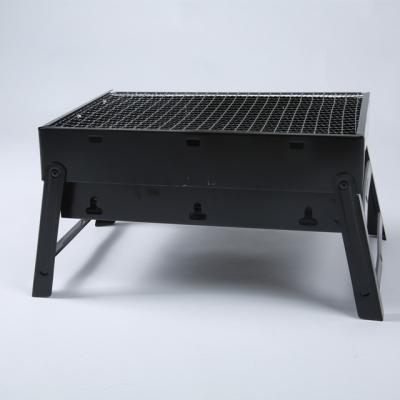 China Easily Assembled Portable BBQ Grills 13 Inch Iron Folding Outdoor Portable Charcoal Table Top Outdoor Grills for sale