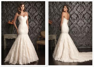 China Fashionable White Fit And Flare Wedding Gown For Beautiful Girls And Ladies for sale