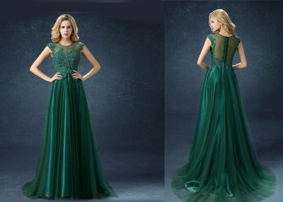 China Fashion Taffeta Green Homecoming Dress Off Shoulder Cap Sleeve Backless for sale