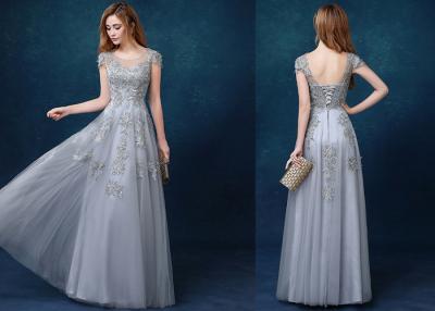 China Fashionable Evening Grey Prom Dresses / Fitted Girls Prom Formal Wear for sale