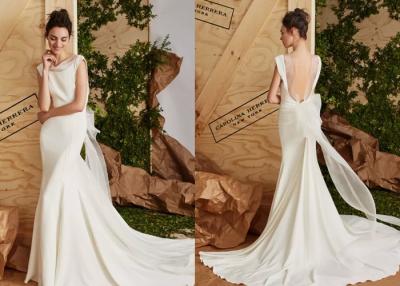 China Gorgeous Backless Sheath Column Wedding Dress With Enhanced Style Version for sale