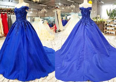 China Special Occasion Blue Wedding Dress , Pretty Girls Navy Wedding Dress for sale