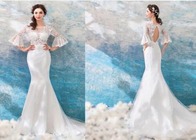 China Feast Formal Ladies Wedding Dresses With Short Sleeve Color Optional for sale