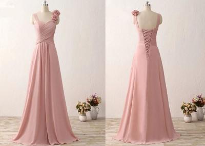 China Natural Waist Womens Bridesmaid Dresses Floor Length Sleeveless Multi Colors for sale