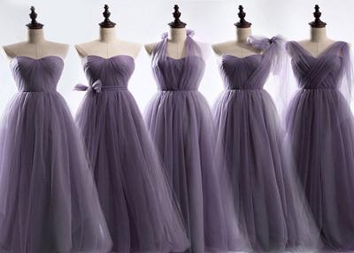 China Bright Light Purple Bridesmaid Dresses for sale