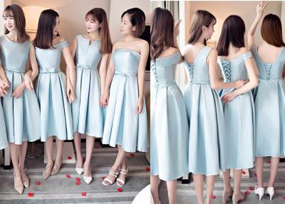 China Gorgeous Stain Womens Bridesmaid Dresses With Different Complex Handwork for sale