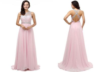 China Fashionable Pastel Pink Bridesmaid Dresses , Luxury Long Bridesmaid Dresses for sale