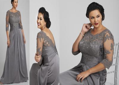 China Luxury Gray Bride's Mom Dresses Off Shoulder Cocktail Party Customized Size for sale