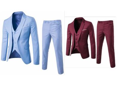 China Customization Colors Gents Wedding Suits With Two Button Three Piece for sale