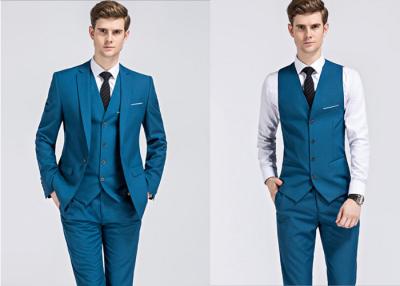 China One Button Blue Gents Wedding Suits For Party Prom Party Easy Absorben for sale