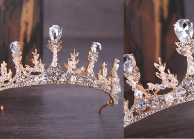 China Gold Tiaras And Crowns Bridal Gown Accessories For Fit And Flare Wedding Dress for sale