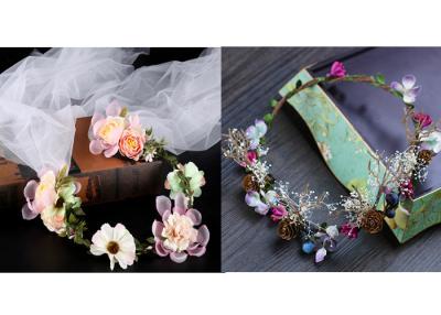 China Van de Hoofdbandhairband van de bloemkroon de Bloemen Bruids Toebehoren van het het Huwelijkshaar voor huwelijkstoebehoren Te koop