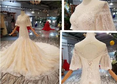 China 2018 Sexy Fishtail Heavy Industry Nail Bead Leisure Wedding Dresses in European and American Style for sale