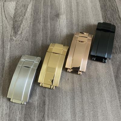 China Luxury 18mm Stainless Steel Folding Buckle Fit For Watch Band Oyster Cable Daytona GMT Watch Strap Deployment Clasp Accessories for sale