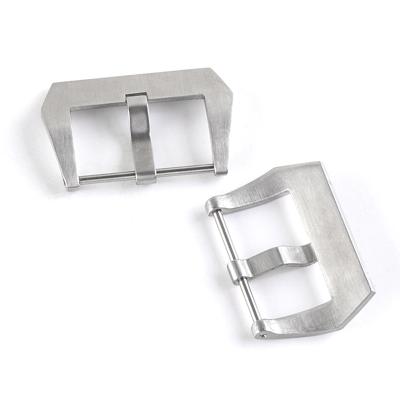 China Fanshion Wholesale Stainless Steel Black Silver Pin Buckle For PANE-RAI Watch Large Pin Buckles Watch Strap Clasp 22/24/26 mm for sale