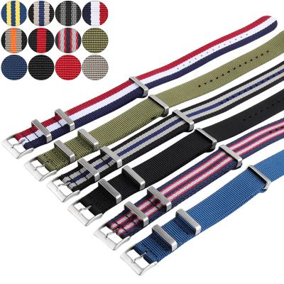 China Fashion Watch Strap 19MM 20MM 21MM 22MM Nylon Watch Strap NATO Watch Bands\Fashion Popular Canvas Luxury Strap Band Dress for sale