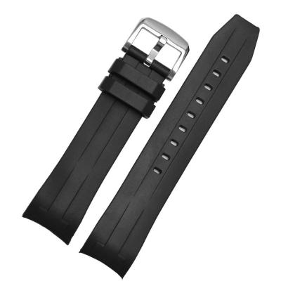 China Rubber Band Watch Strap Rubber Watch Strap For T120 Sports Silicone Watch Band Strap With Pin Buckle 22mm Black Orange for sale