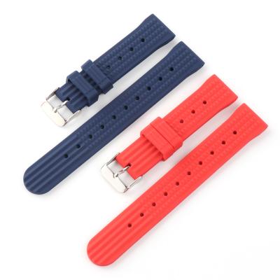 China Fashion Sports Watch Band 20mm 22mm Rubber Strap Band Waterproof Silicone Watch Strap Watch Accessories Parts Wholesales for sale