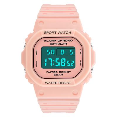 China 2020 Hot Sale SANDA 293 Alarm Students Digital Wrist Watch Unisex Men Women Sports Digital Watches for sale