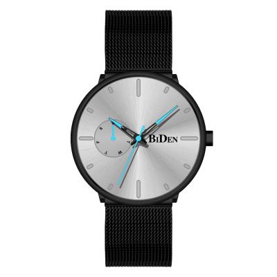 China Minimalist Stainless Steel Mesh Fashion Custom Logo Watches Biden Waterproof Brand Watch For Men for sale