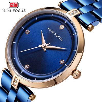 China Luxury Brand Mini Focus Water Resistant 0120 Women Wrist Watch Steel Ladies Fashion Quartz Minimalist Watch for sale