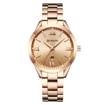 China 2018 Best-selling Women's Automatic Stainless Steel Watch Curren Date 2018 Luxury Ladies Bracelet Wrist Watch for sale