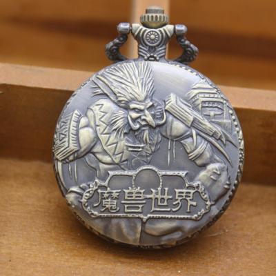 China Children Cartoon Antique Antique Brass Games Pocket Watch Kids Pocket Watch for sale