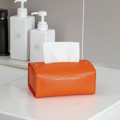 China CLASSIC Home Tissue Box Napkin Salon Box Morocco Paper PVC High End Lightweight Luxury Pumping Paper Case for sale