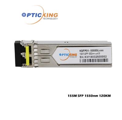 中国 SDH/SONETと迎合的なOPTICKING 120km SFPホットプラグ対応155Mbps 1550nm 販売のため