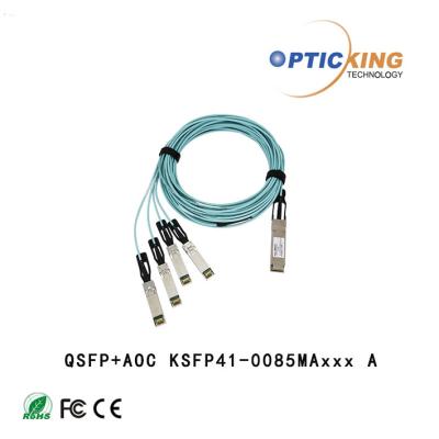 Κίνα 40G QSFP+ στην ενεργό έγκριση RoHS TUV οπτικών καλωδίων 4×10G SFP+ AOC προς πώληση