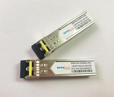 中国 40km 1.25G SFP光学モジュールDWDM 1530.33nm DFBレーザーの送信機 販売のため