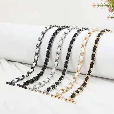 China PU+metal Bag Chain Accessories Messenger Decompression Belt Metal Chain For Woman Lady for sale