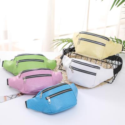 China New Faishon Women's Waist Bag Waterproof Fanny Pack Pu One-Shoulder Cross-Belt Ladies Waist Bag Sports Belt Bag Stylish Mobile Phone Bag for sale