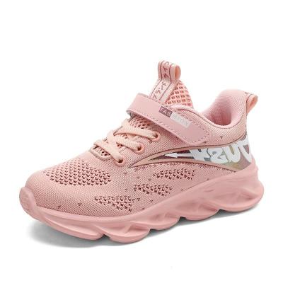 China 2022 Flat Flat Bed Spring And Autumn New Girls' Sports Fly Woven Outdoor Breathable Sports Running Shoes for sale