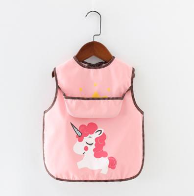 China PLHMIA Baby Bibs Cleaning Meals Pocket EVA Cloth Feeding Children Waterproof Lunch Feeding Bibs Cartoon Plastic Adjustable Baby Apron for sale