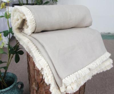 China PORTABLE Natural Silk Double Fringed Soft Throw Blanket And Linen Quilt Sheet for sale