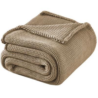 China Chunky Knit Blankets PORTABLE, Large Chenille Handcrafted Soft Yarn Knitted Throw Blankets, Chunky Cable Knitted Weighted Sofa Bed Blanket MA for sale