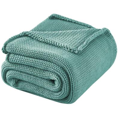 China PORTABLE Chunky Knit Blanket - cozy for soft bed throw blankets - Chunky Knit Chenille Blankets for sale