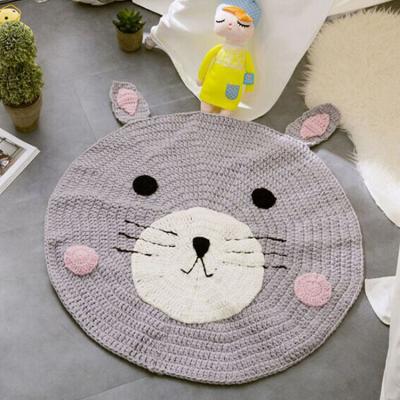 China Lovely and soft crochet baby floor wearable SZPLH mat and animal pattern covering for sale