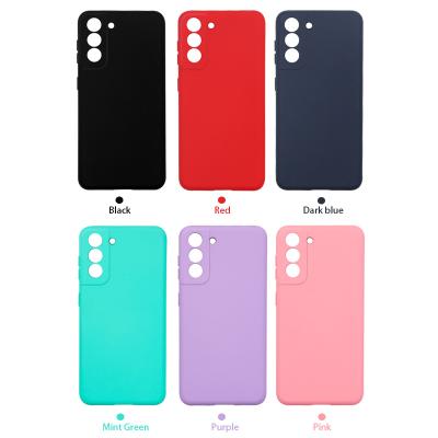 China Matte Soft Tpu Silicone Shockproof With Scratch-resistant Fabric Shockproof Phone Cover For Samsung s21s for sale