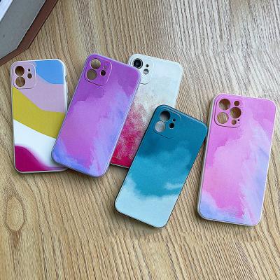 China Solid Color Printing Shockproof Pattern TPU 1.5mm Phone Case For iphone 12 Pro Max 13 Back Cover for sale