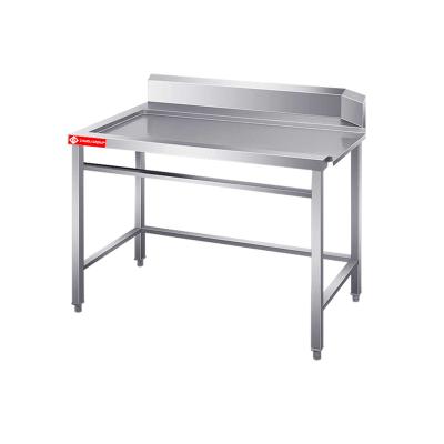 China Hot Selling Kitchen Double Tiers Stainless Steel Kitchen Work Table Work Table For Restaurant Operation for sale