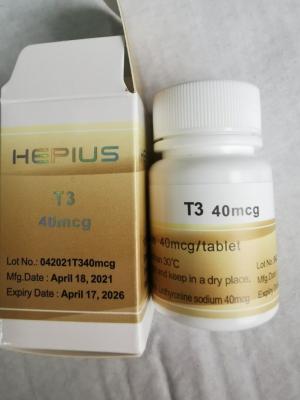 China Sodio del Triiodothyronine de la calidad, tabletas orales 25mcg del levantamiento de pesas T3/T4 para el suplemento alimenticio con el mejor precio en venta