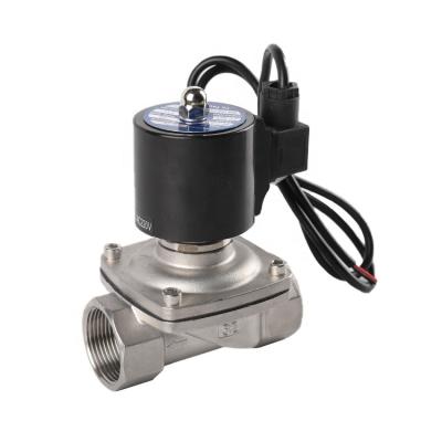 China General Underwater Waterproof Normal Closed Zero Pressure Wire Acid Resistance SS304 Inner Open Solenoid Valve for sale