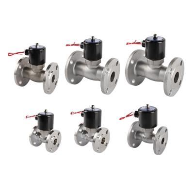 China General 1/2in DC24V AC220V 1.6Mpa 304 Stainless Steel High Pressure Flange Connect Steam Solenoid Valves for sale