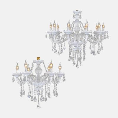 China China Supplier Large Gold K9 Luxury Crystal Chandelier Modern Retro Chandelier Decorative Crystal Pendant Lights for sale