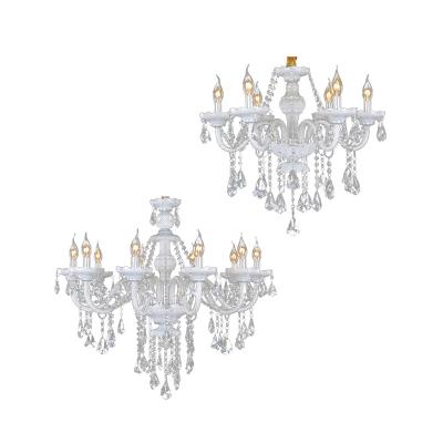 China Modern Crystal Chandelier Luxury Living Room Candle Chandelier Ceiling Lamp Glass Chandelier for sale