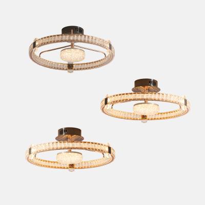 China Popular Product Modern Style Acrylic LED Surface Mounted Indoor Decorative Golden Ceiling Light for sale